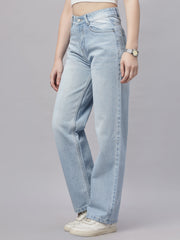 Zuya Wide Leg Denim Jeans - Effortless Edge - White Ice Blue - MY2059 W ICE