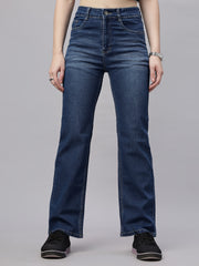 Zuya Whisker Straight Fit Denim Jeans - 5 Pockets / Classic Comfort & Style / Dark Blue - MY3058 W DX