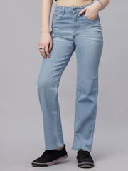 Zuya Whisker Straight Fit Denim Jeans - 5 Pockets / Classic Comfort & Style / Ice Blue - MY3058 ICE W