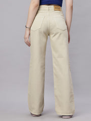 Zuya Wide Leg Denim Jeans - Effortless Edge - Cream - MY2059 CREAM C