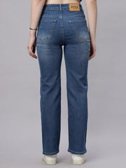 Zuya Whisker Straight Fit Denim Jeans - 5 Pockets / Classic Comfort & Style / Stone Blue - MY3058 W STONE