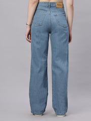 Zuya Wide Leg Denim Jeans - Effortless Edge - Blue - MY2059 ICE HOLD