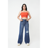 Zuya Whisker Torn Denim Jeans - Casual Rebel Look - Blue - MY2003-DX-TORN-SP