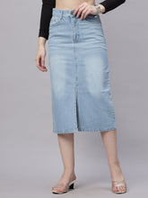 ZUYA Stone Whisker Denim Skirt – Modern Wardrobe Essential MY2060 ICE W