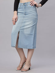 ZUYA Stone Whisker Denim Skirt – Modern Wardrobe Essential MY2060 ICE W
