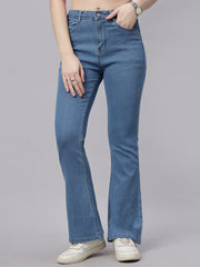 Zuya Bootcut Denim Jeans - 5 Pockets / Flattering, Timeless Style / Stone Blue - MY4020 STONE