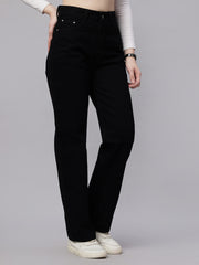 Zuya Straight Fit Denim Jeans - Timeless Sophistication - Black - MY3059 BLACK