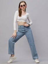 Zuya Straight Fit Denim Jeans - Timeless Sophistication - Ice Blue - MY3059 ICE