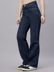 Zuya Wide Leg Denim Jeans - Effortless Edge - Dark Blue - MY2059 DX C