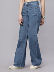 Zuya Wide Leg Denim Jeans - Effortless Edge - Stone Blue - MY2059 STONE C