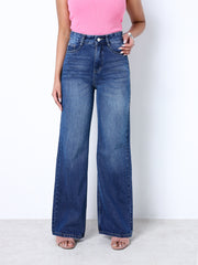 Zuya Super Wide Leg Denim Jeans - Effortless Edge - Dark Blue - MY2001-DX-W-A