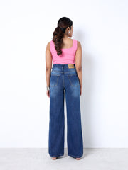 Zuya Super Wide Leg Denim Jeans - Effortless Edge - Dark Blue - MY2001-DX-W-A