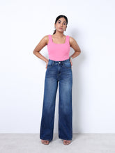 Zuya Super Wide Leg Denim Jeans - Effortless Edge - Dark Blue - MY2001-DX-W-A