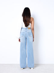 Zuya Super Wide Leg Denim Jeans - Effortless Edge - Light Blue - MY2001-ICE-W-SPRAY-A