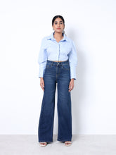 Zuya Wide Leg Stretch Denim Jeans - 5 Pockets / Effortless Edge & Elevated Comfort / Dark Blue With - MY2058-DX-W-TINT
