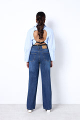 Zuya Whisker Straight Fit Tone Denim Jeans - 5 Pockets / Classic Comfort & Style / Dark Blue - MY3058-DX-W-TONE-A