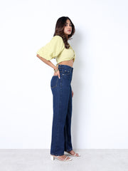 Zuya Straight Fit Plain Denim Jeans - Timeless Sophistication - Dark Blue- MY3059-DX-PLAIN-A