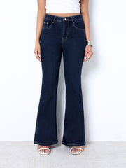 Zuya Bootcut Plain Denim Jeans - 5 Pockets / Flattering, Timeless Style / Dark Blue- MY4020-DX-PLAIN-A