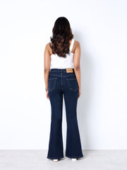 Zuya Bootcut Plain Denim Jeans - 5 Pockets / Flattering, Timeless Style / Dark Blue- MY4020-DX-PLAIN-A