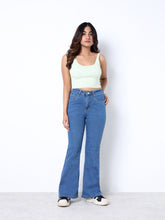 Zuya Bootcut Plain Denim Jeans - 5 Pockets / Flattering, Timeless Style / Stone Blue - MY4020-STONE-PLAIN-A