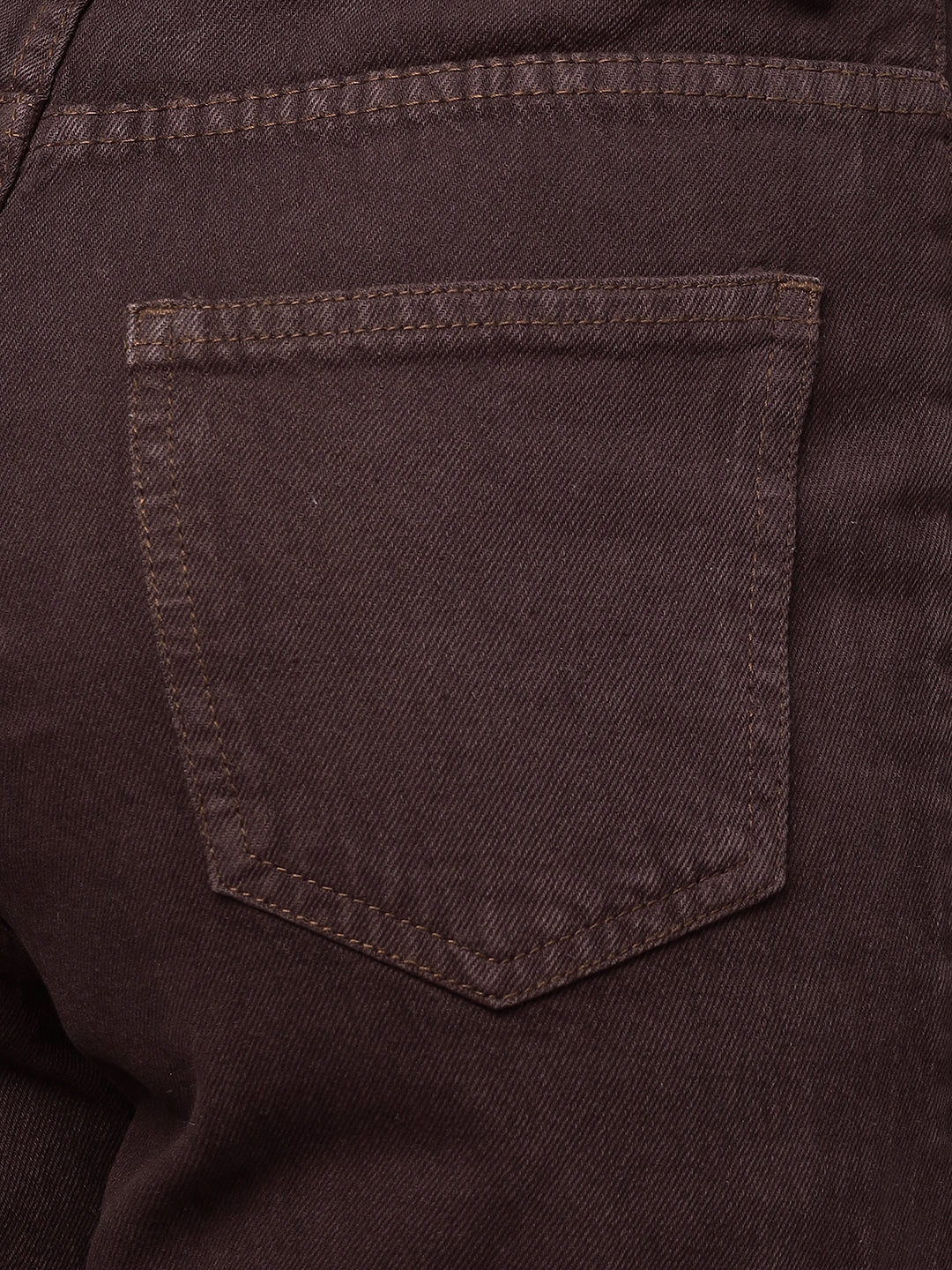 Zuya Straight Fit Denim Cargo Jeans - 6 Pockets / Rugged Utility Meets Everyday Style / Brown - MY4008 BROWN