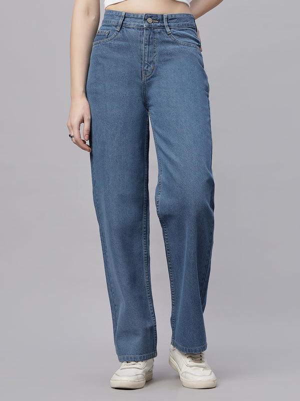 Zuya Stone Blue Straight Fit Denim Jeans – Timeless Everyday Elegance MY3059 STONE