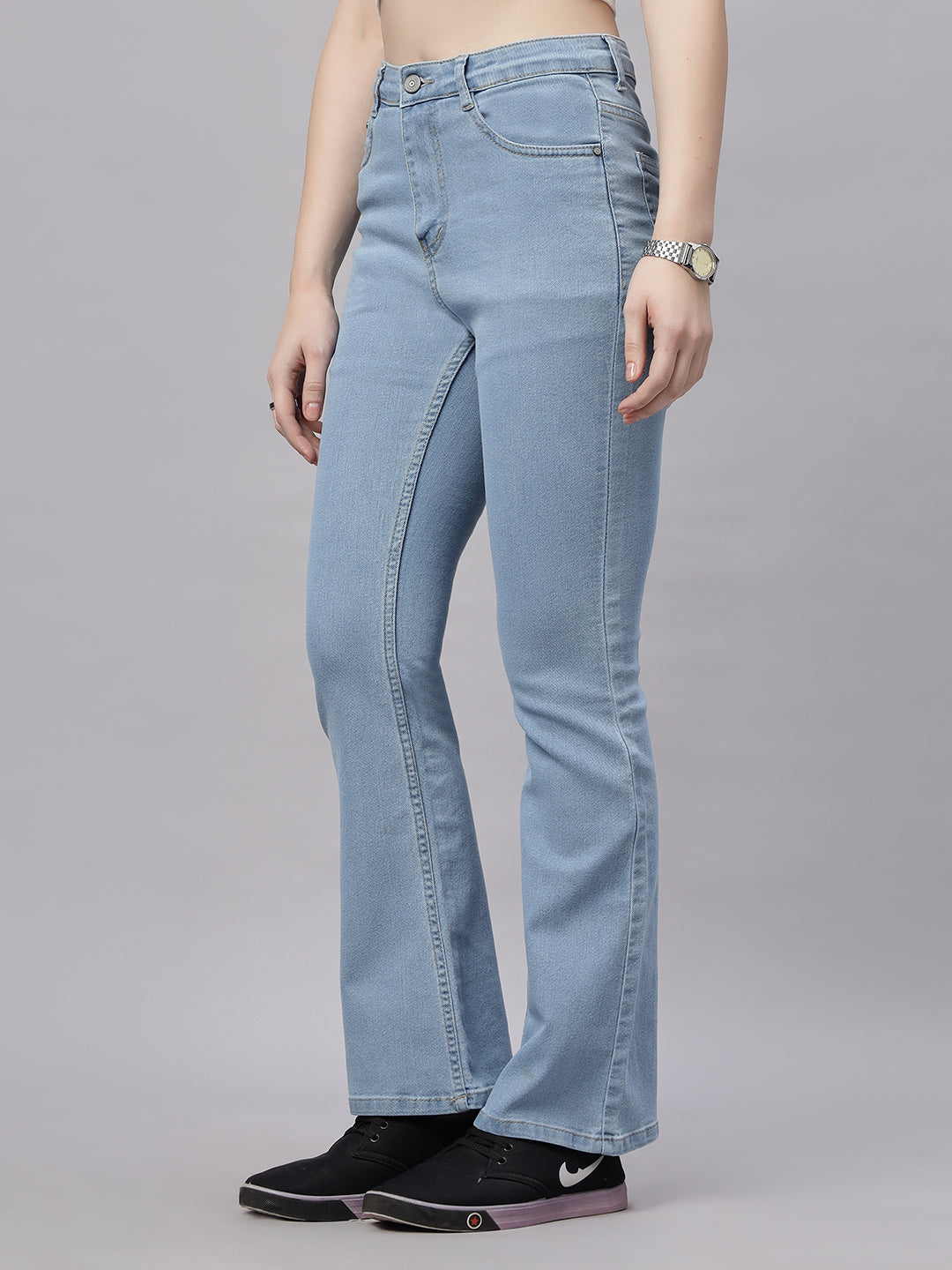 Zuya Bootcut Denim Jeans - 5 Pockets / Flattering, Timeless Style / Ice Blue - MY4020 ICE