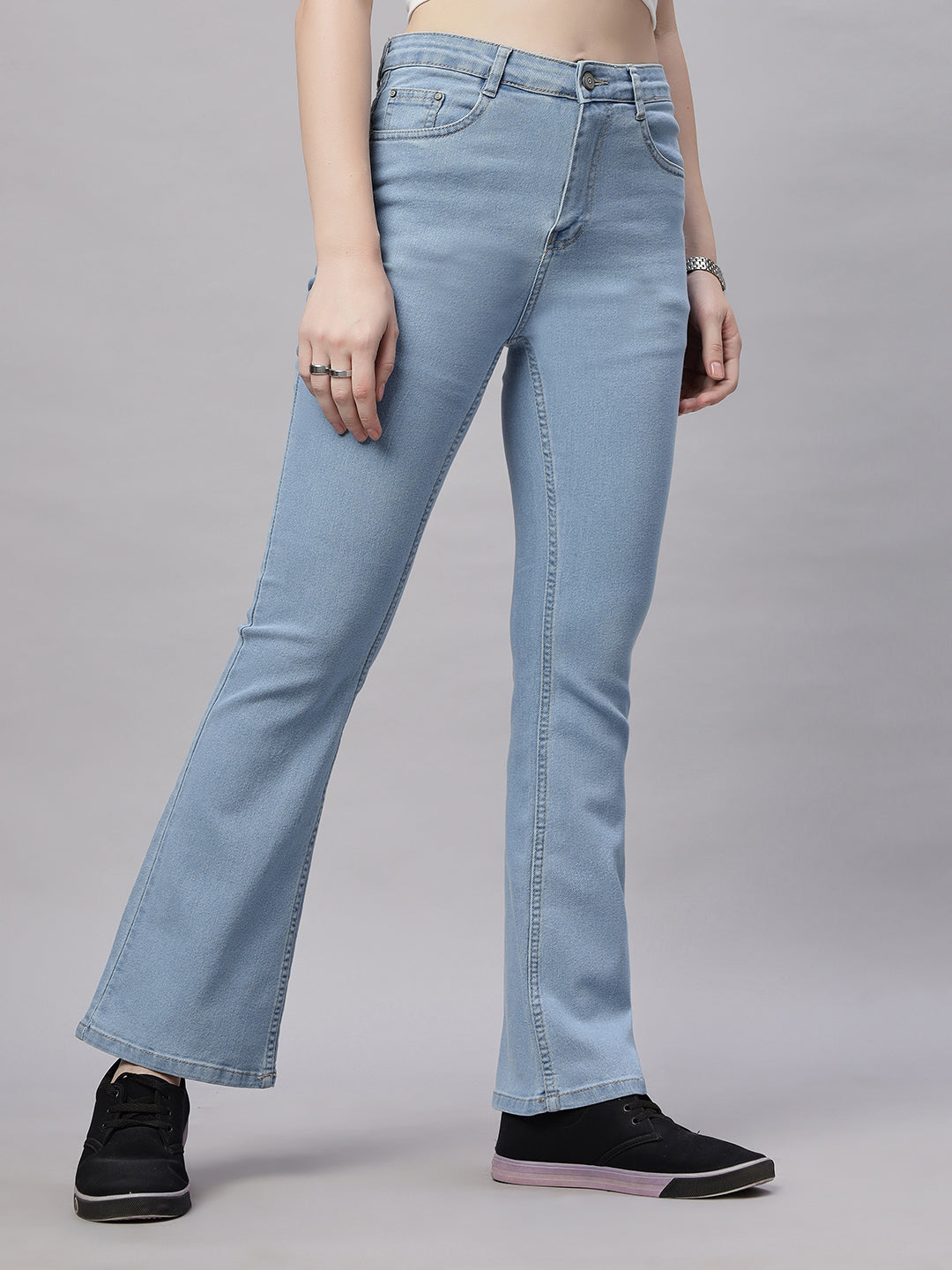 Zuya Bootcut Denim Jeans - 5 Pockets / Flattering, Timeless Style / Ice Blue - MY4020 ICE