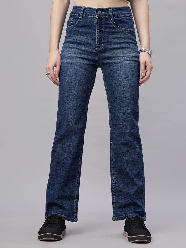 Zuya Dark Blue Whisker Straight Denim Jeans – Sophisticated Casual Essential MY3059 W DX