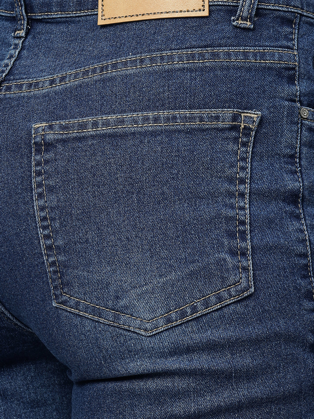 Zuya Whisker Straight Fit Denim Jeans - 5 Pockets / Classic Comfort & Style / Dark Blue - MY3058 W DX