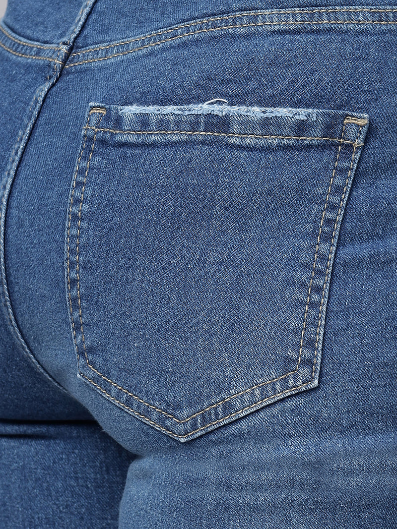 Zuya Ocean Blue Whisker Bootcut Denim Jeans – Premium Tailored Appeal MY4021 STONE A