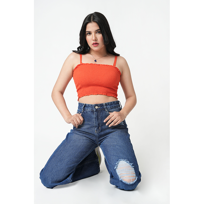 Zuya Whisker Torn Denim Jeans - Casual Rebel Look - Blue -  MY2003-DX-TORN-SP