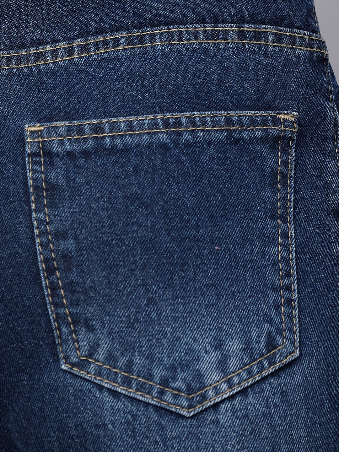 Zuya Whisker Mom Fit Denim Jeans - Effortless Vintage Cool - Dark Blue- MY3060W DX HOLD