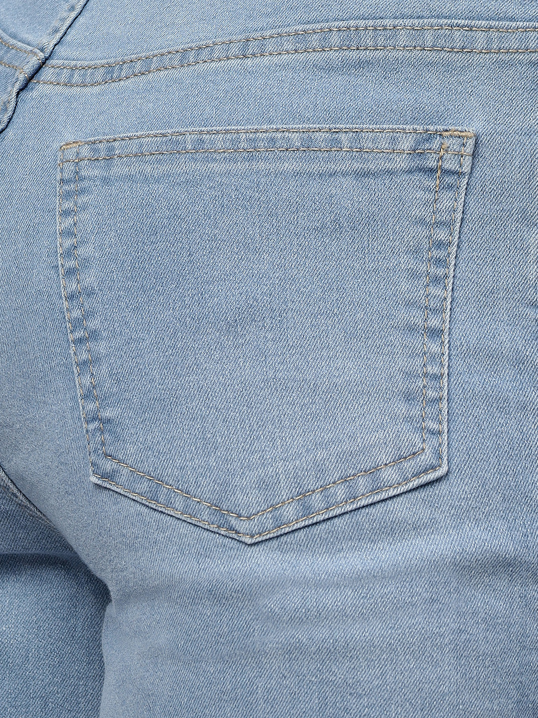 Zuya Whisker Straight Fit Denim Jeans - 5 Pockets / Classic Comfort & Style / Ice Blue - MY3058 ICE W