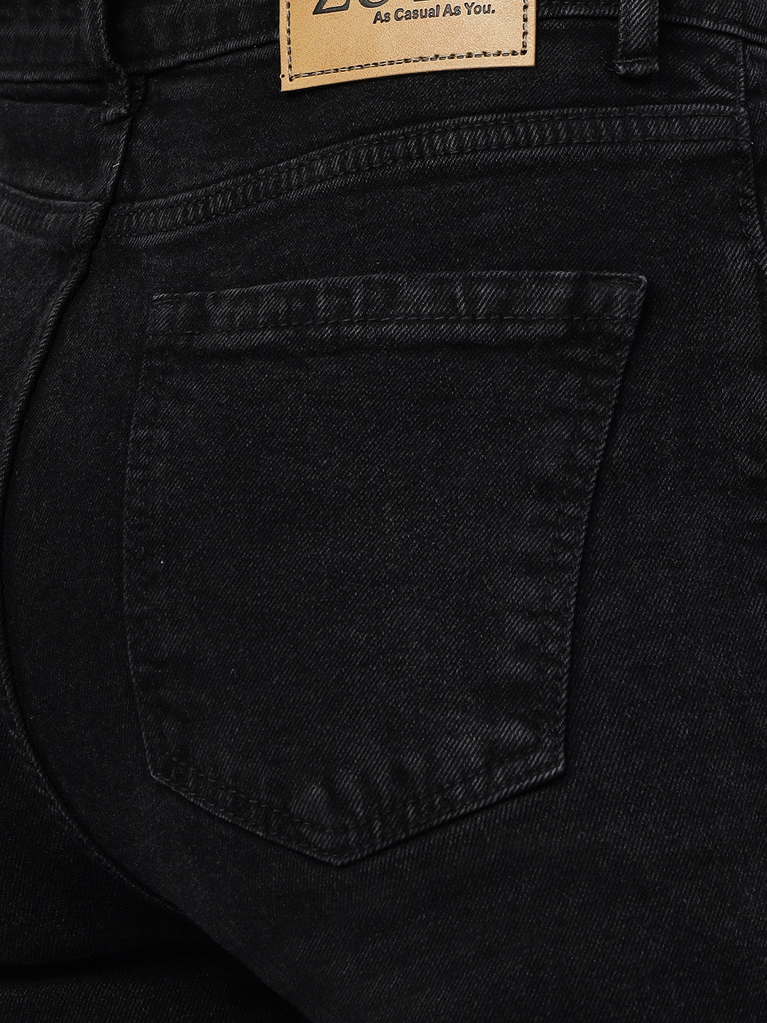 Zuya Black Whisker Super Wide Leg Denim Jeans – Sophisticated Street Style MY4021 BLACK A