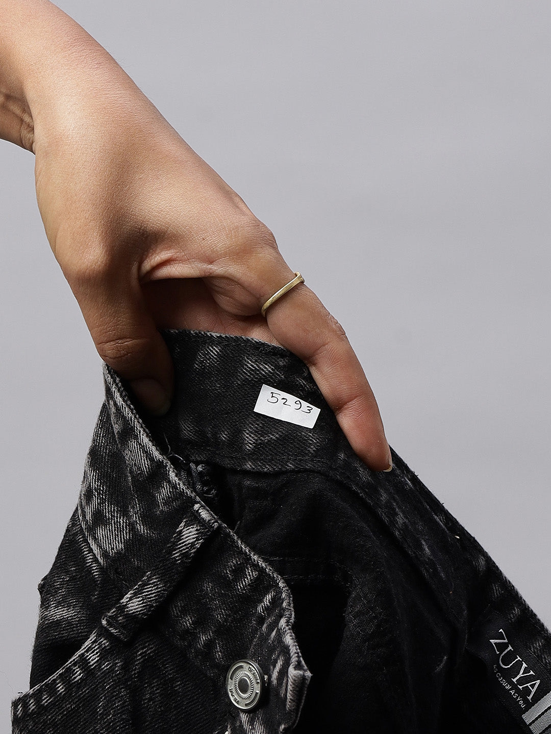 Zuya Straight Fit Denim Jeans - Timeless Sophistication - Charcoal - MY3059 CHARCOAL