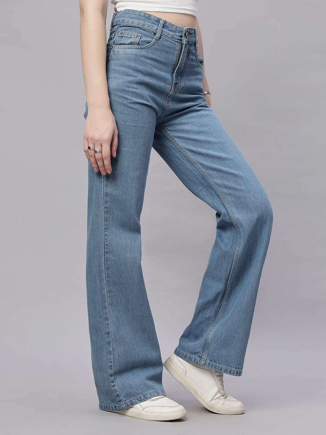 Zuya Wide Leg Denim Jeans - Effortless Edge - Blue - MY2059 ICE  HOLD