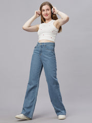 Zuya Wide Leg Denim Jeans - Effortless Edge - Blue - MY2059 ICE  HOLD