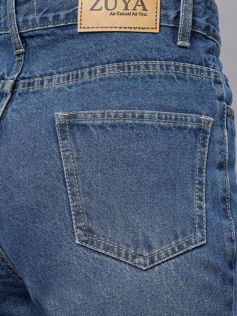 Zuya Mom Fit Whisker Jeans – Effortless Everyday Comfort MY3060 STONE W