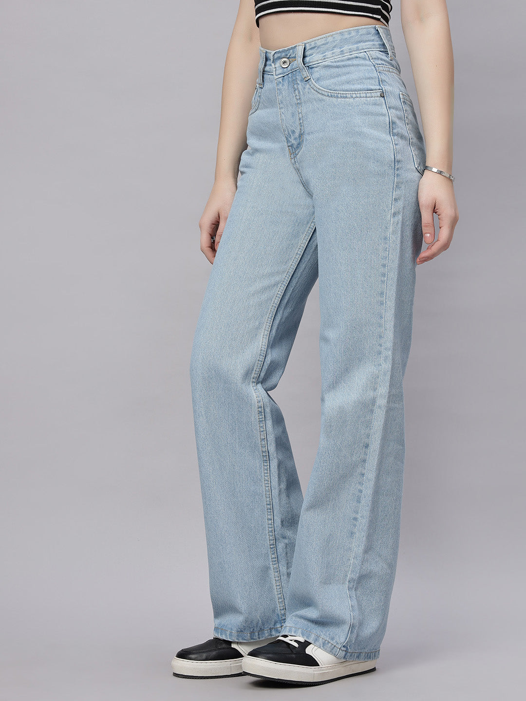 Zuya Wide Leg Denim Jeans - Effortless Edge - Light Blue - MY2059 ICE C