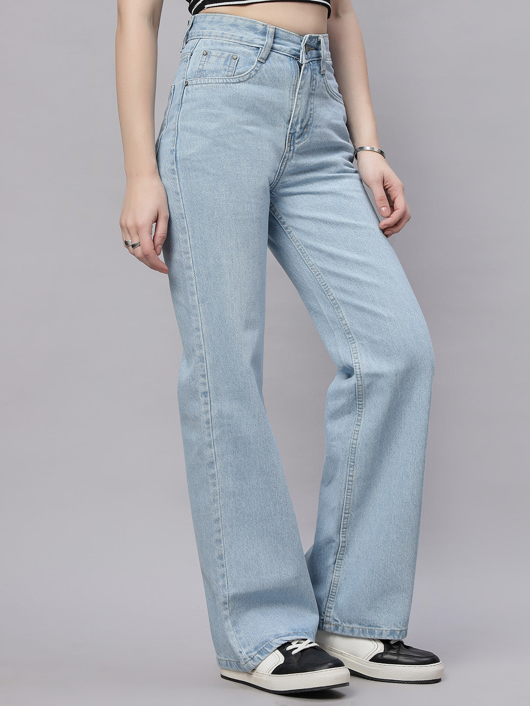 Zuya Wide Leg Denim Jeans - Effortless Edge - Light Blue - MY2059 ICE C