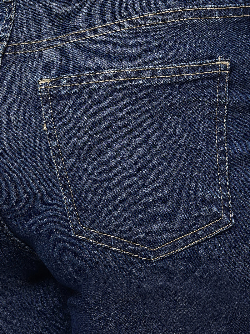 Zuya Dark Blue Bootcut Jeans Retro-Elegance-Redefined MY4020-DX