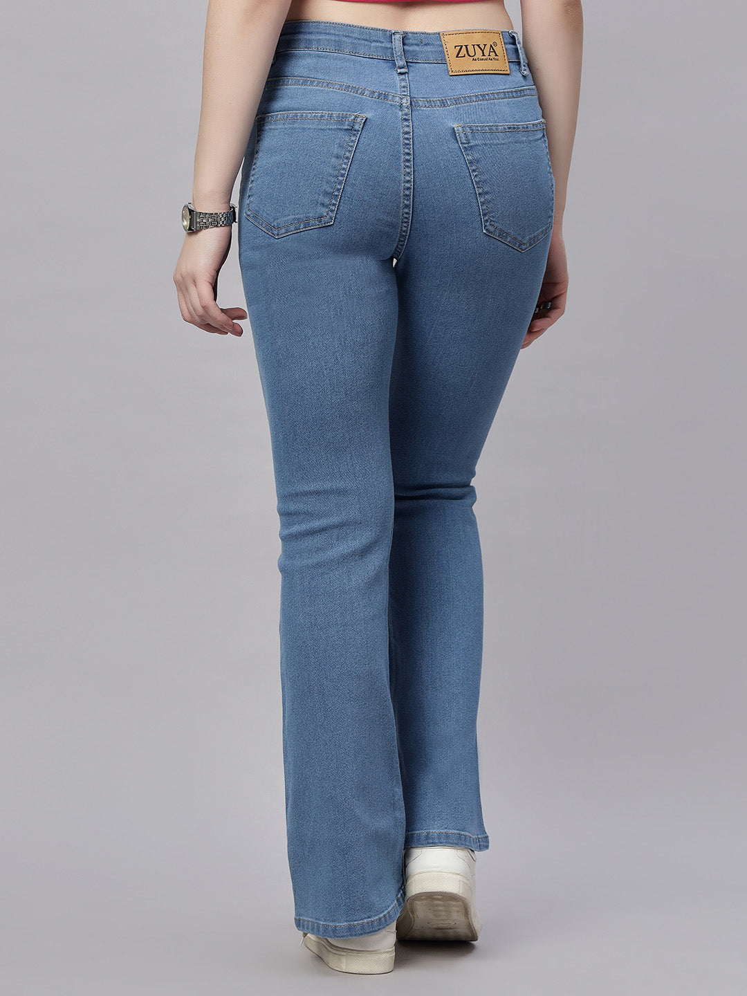 Zuya Bootcut Denim Jeans - 5 Pockets / Flattering, Timeless Style / Stone Blue - MY4020 STONE