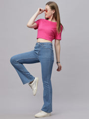 Zuya Bootcut Denim Jeans - 5 Pockets / Flattering, Timeless Style / Stone Blue - MY4020 STONE
