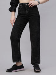 Zuya Straight Fit Denim Jeans - Timeless Sophistication - Charcoal - MY3059 CHARCOAL