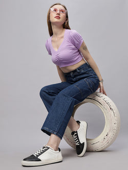 Zuya Dark Blue 6-Pocket Cargo Denim Jeans – Bold Utility-Inspired Fit MY4008 DX