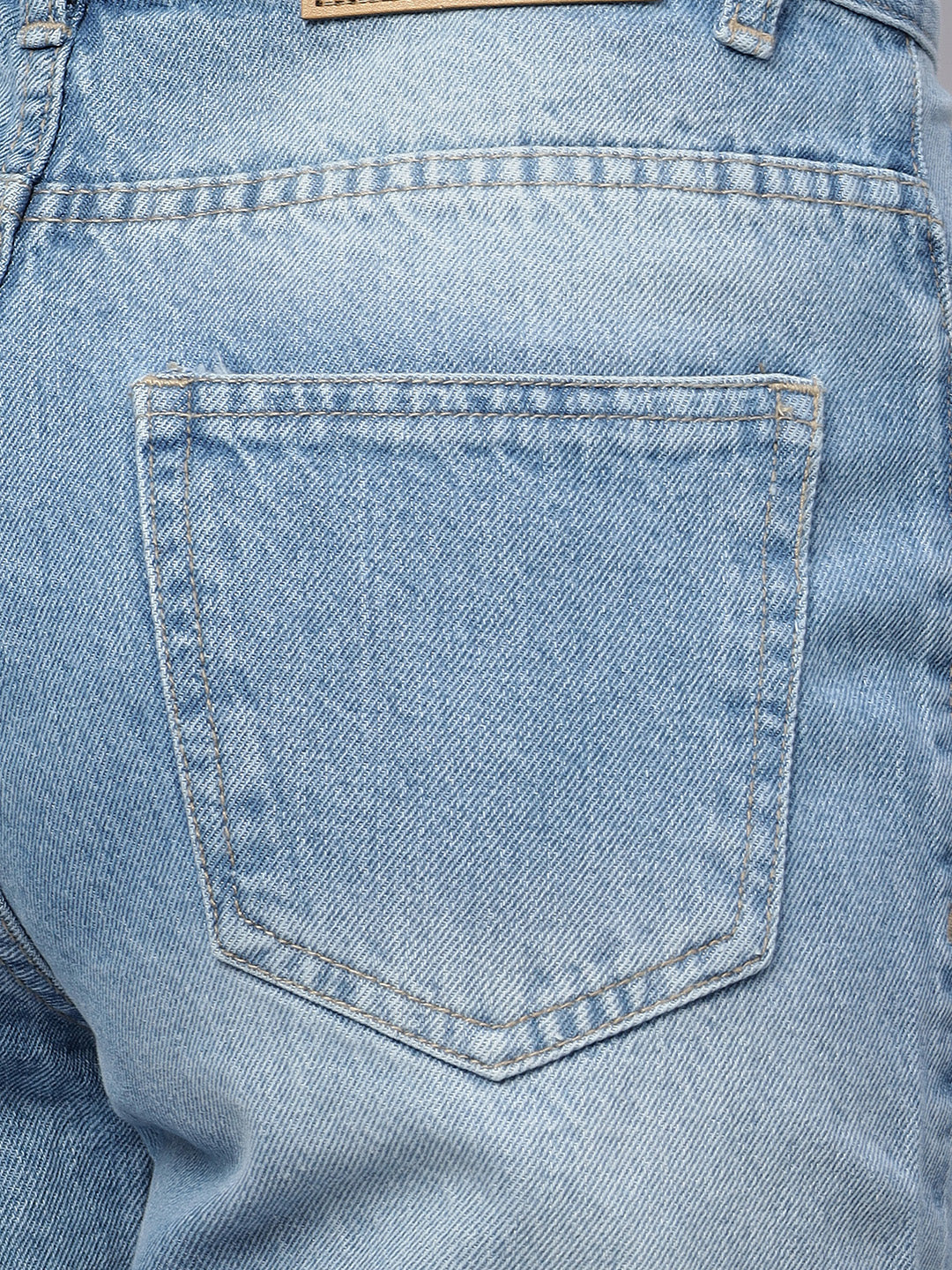 Zuya Whisker Straight Fit Denim Jeans - 5 Pockets / Classic Comfort & Style / Stone Light Blue - MY3058 STONE W