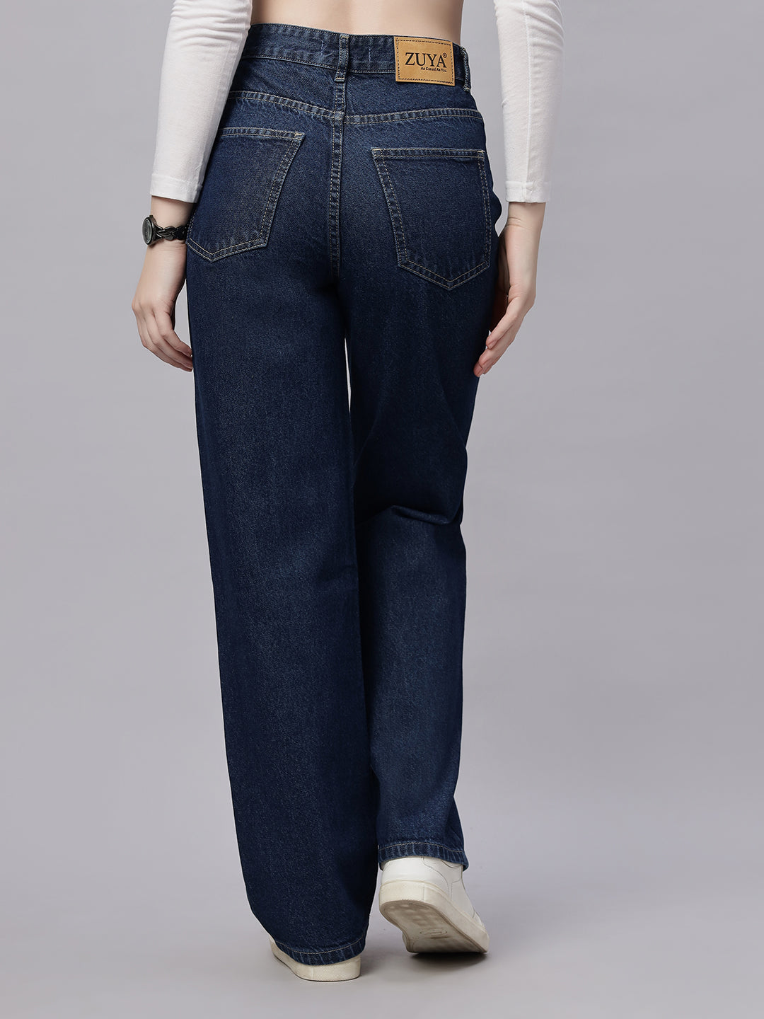 Zuya Straight Fit Denim Jeans - Timeless Sophistication - Dark Blue - MY3059 DX