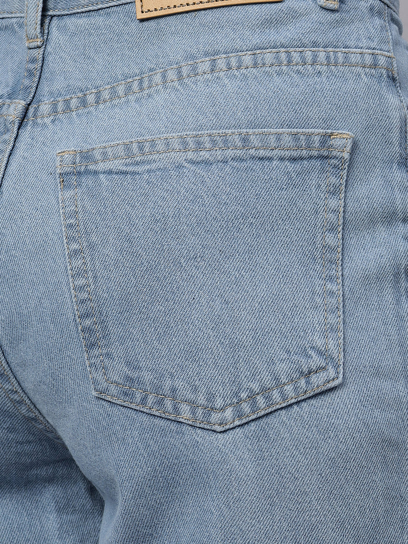 Zuya Ice Blue Straight Fit Jeans Timeless Casual Cool MY3059 ICE