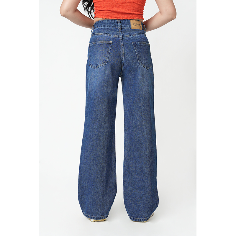 Zuya Whisker Torn Denim Jeans - Casual Rebel Look - Blue -  MY2003-DX-TORN-SP
